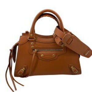 Balenciaga Neo City Brown Leather Handbag